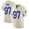 Odoa LA.Rams #97 Poona Ford Player Bone Limited Vapor Home Game Stitched Jerseys