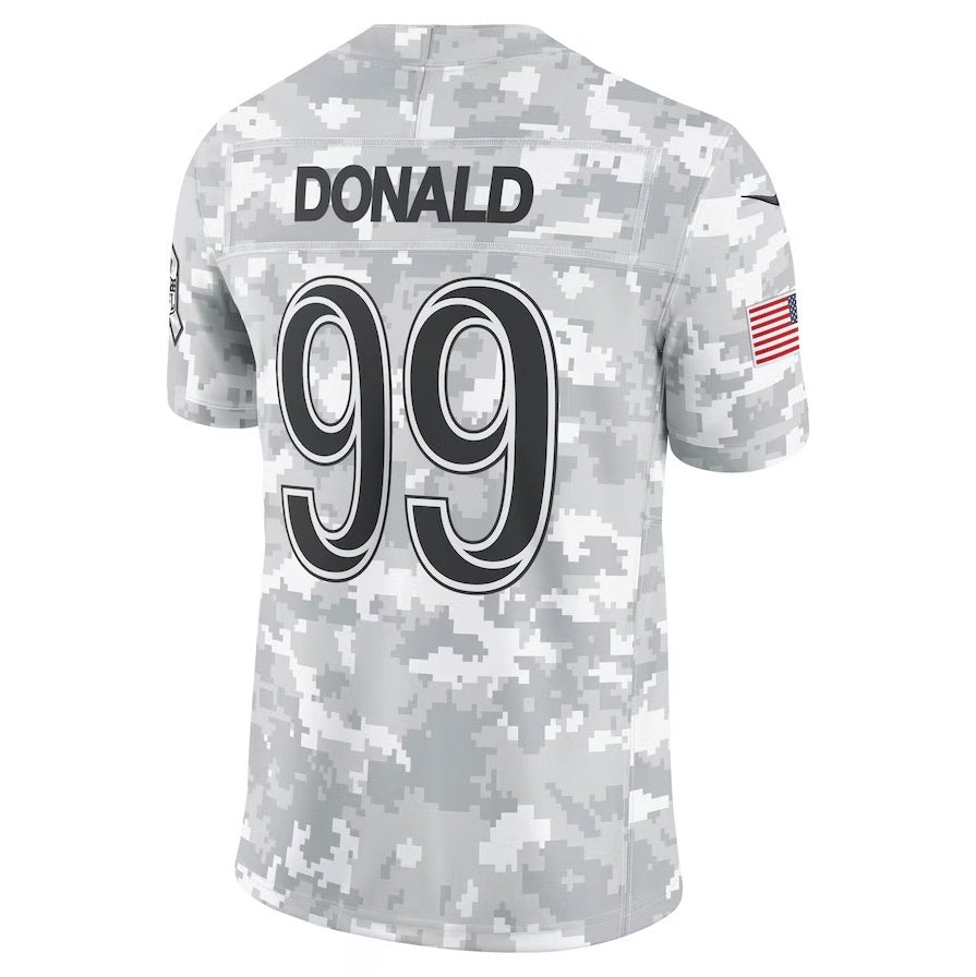 Odoa LA.Rams #99 Aaron Donald Arctic Camo 2024 Salute to Service Retired Player Limited Jersey Stitched Jerseys