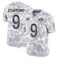 Odoa LA.Rams #9 Matthew Stafford Player Arctic Camo Salute To Service Limited Game Stitched Jerseys