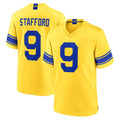 Odoa LA.Rams #9 Matthew Stafford Player Gold Classic Sol Home Game Stitched Jerseys