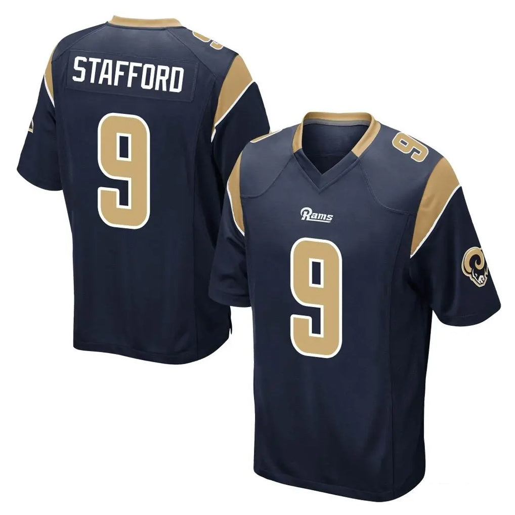 Odoa LA.Rams #9 Matthew Stafford Player Navy Home Game Stitched Jerseys