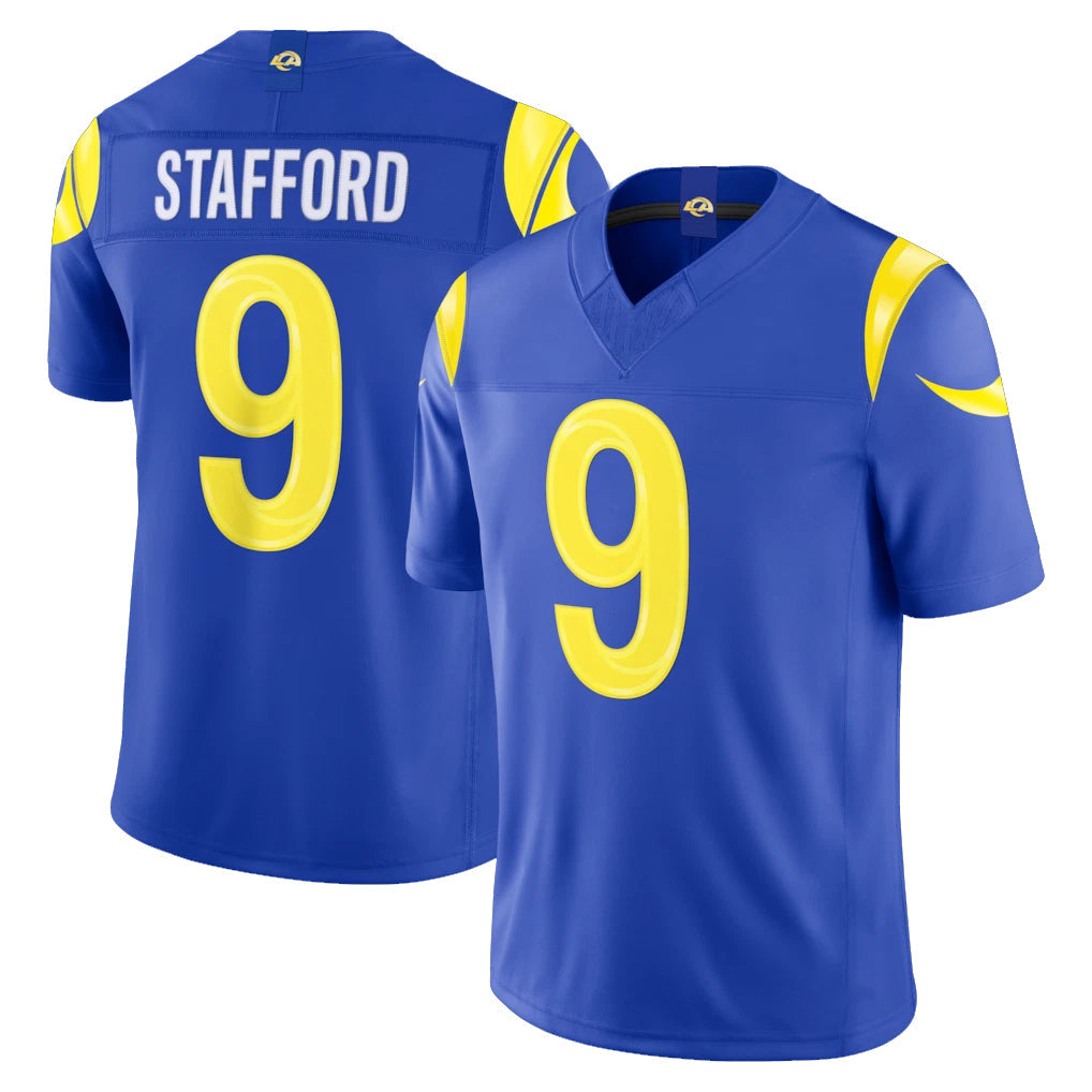 Odoa LA.Rams #9 Matthew Stafford Player Royal Vapor F.U.S.E. Limited Home Game Stitched Jerseys