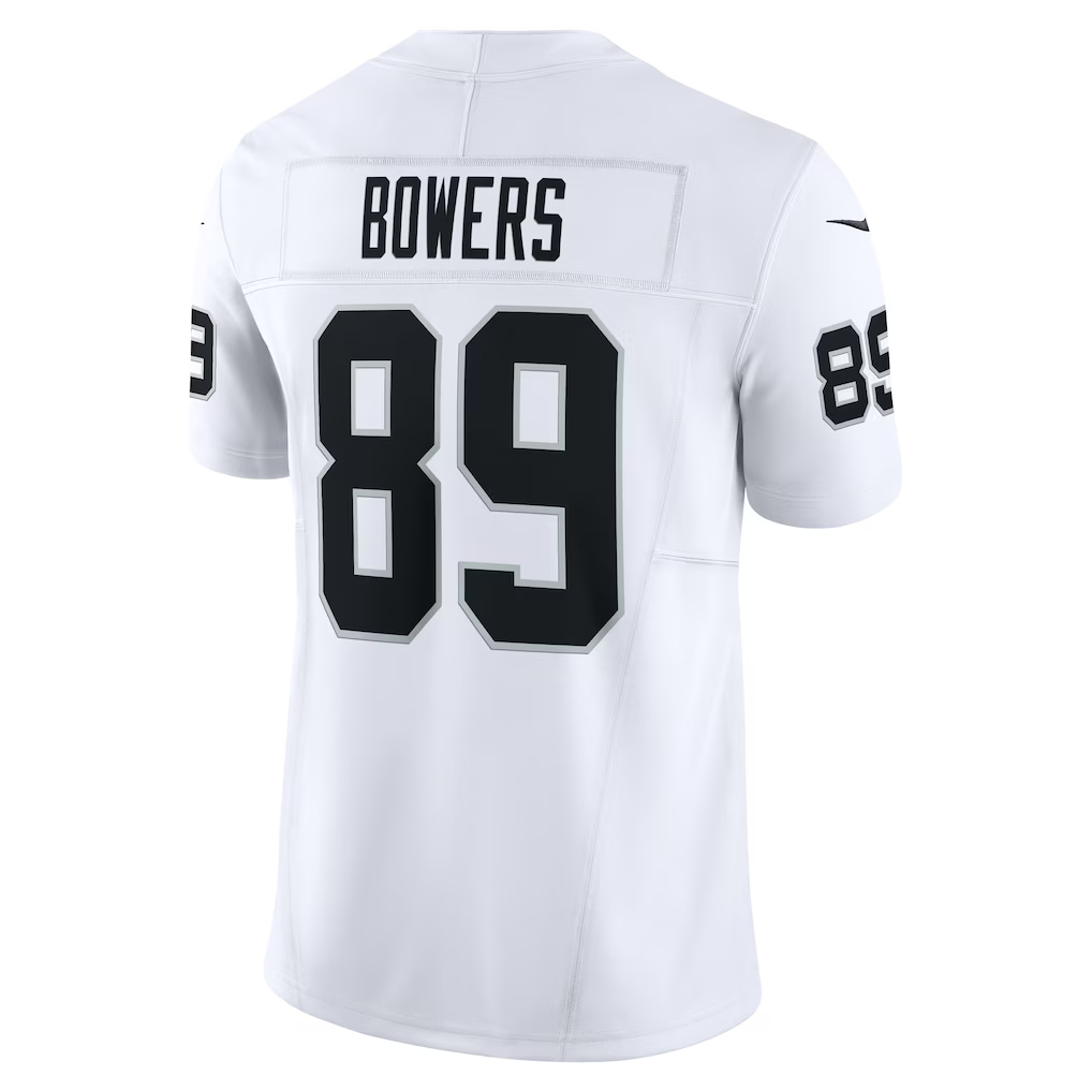 Odoa LV.Raiders #89 Brock Bowers White Vapor F.U.S.E. Limited Stitched Jerseys