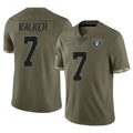 Odoa LV.Raiders #7 Quay Walker Player Olive Salute To Service Limited Stitched Jerseys