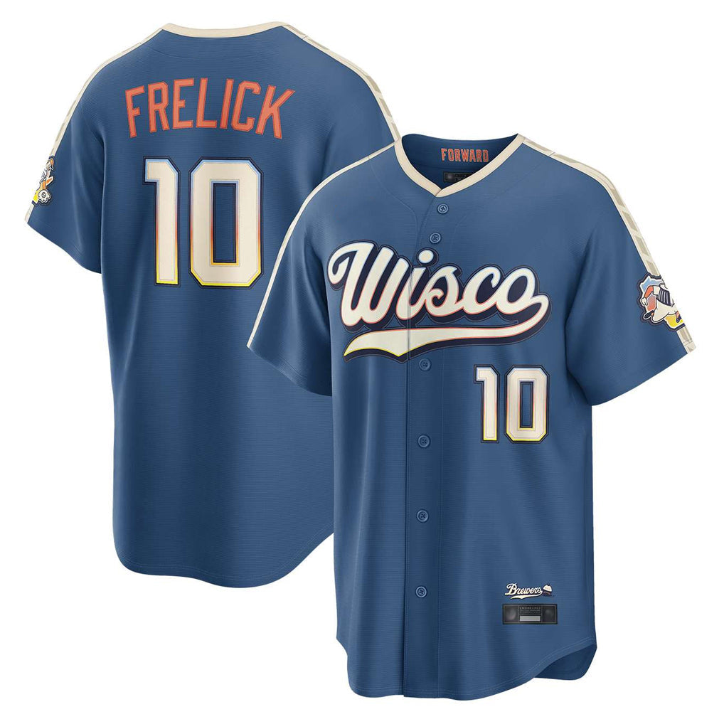 Odoa M.Brewers #10 Sal Frelick Player Blue 2026 City Connect Home Game Stitched Jerseys
