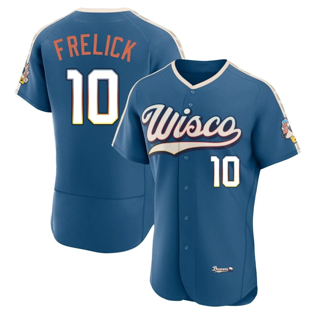 Odoa M.Brewers #10 Sal Frelick Player Blue 2026 City Connect Home Limited Elite Stitched Jerseys