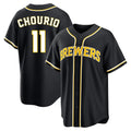 Odoa M.Brewers M.Brewers #11 Jackson Chourio Player Black Fashion Out Home Game Stitched Jerseys Player Black Fashion Out Home Game Stitched Jerseys