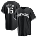 Odoa M.Brewers #16 Blake Perkins Player Black Game Home Stitched Jerseys