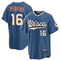 Odoa M.Brewers #16 Blake Perkins Player Blue 2026 City Connect Home Game Stitched Jerseys
