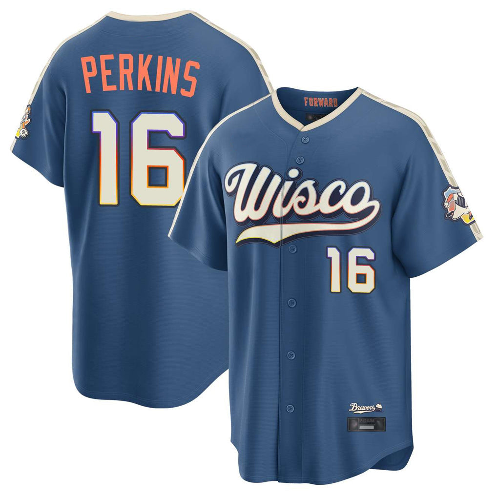 Odoa M.Brewers #16 Blake Perkins Player Blue 2026 City Connect Home Game Stitched Jerseys
