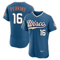 Odoa M.Brewers #16 Blake Perkins Player Blue 2026 City Connect Home Limited Elite Stitched Jerseys