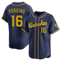 Odoa M.Brewers #16 Blake Perkins Player Navy Home Limited Stitched Jerseys