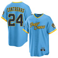 Odoa M.Brewers #24 William Contreras Player Light Blue City Connect Home Game Stitched Jerseys