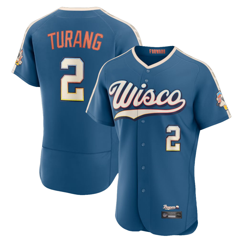 Odoa M.Brewers #2 Brice Turang Player Blue 2026 City Connect Home Limited Elite Stitched Jerseys