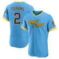 Odoa M.Brewers #2 Brice Turang Player Light Blue City Connect Home Limited Elite Stitched Jerseys