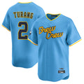 Odoa M.Brewers #2 Brice Turang Player Light Blue City Connect Home Limited Stitched Jerseys
