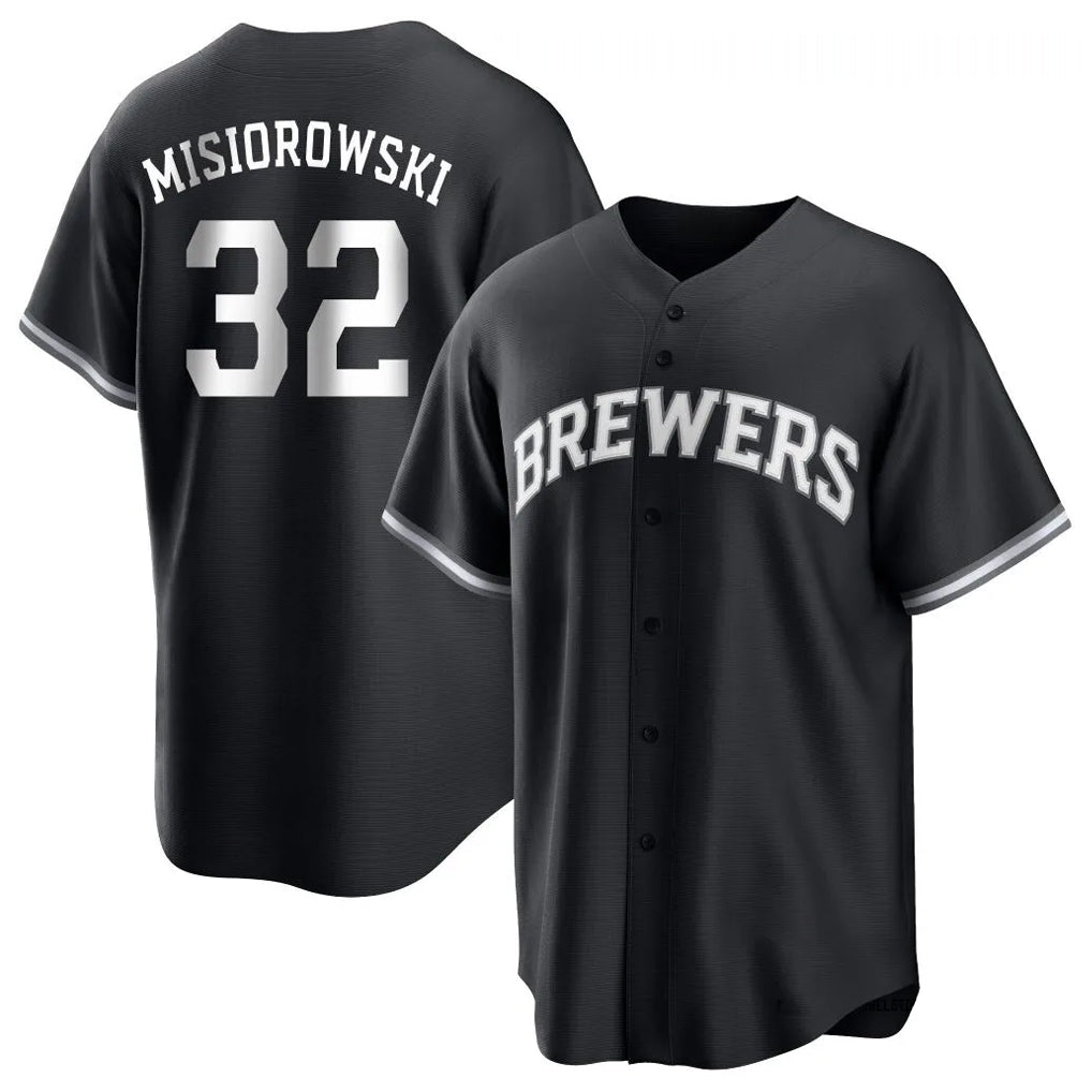 Odoa M.Brewers #32 Jacob Misiorowski Player Black Game Home Stitched Jerseys