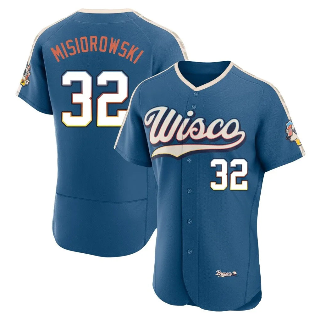 Odoa M.Brewers #32 Jacob Misiorowski Player Blue 2026 City Connect Home Limited Elite Stitched Jerseys