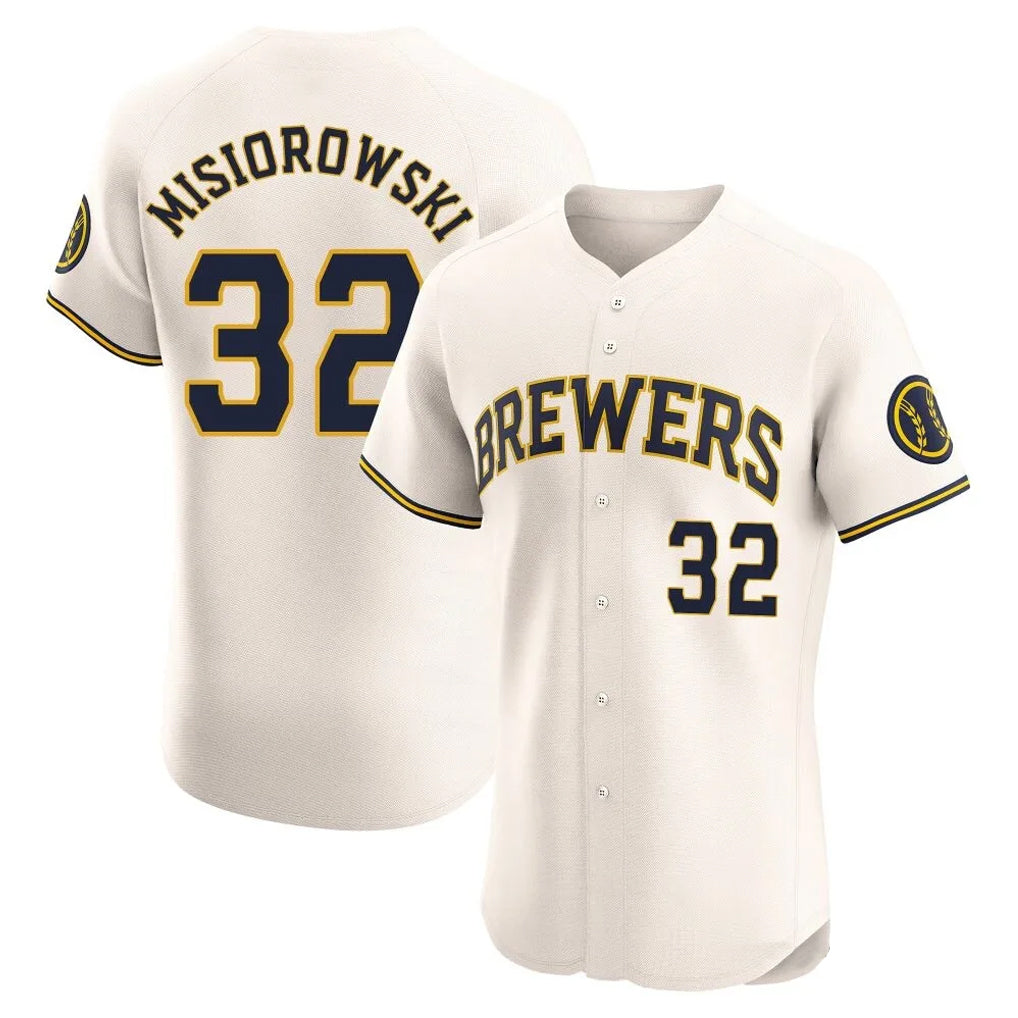 Odoa M.Brewers #32 Jacob Misiorowski Player Cream Home Limited Elite Stitched Jerseys