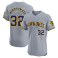 Odoa M.Brewers #32 Jacob Misiorowski Player Gray Home Limited Elite Stitched Jerseys