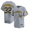 Odoa M.Brewers #32 Jacob Misiorowski Player Gray Home Limited Stitched Jerseys