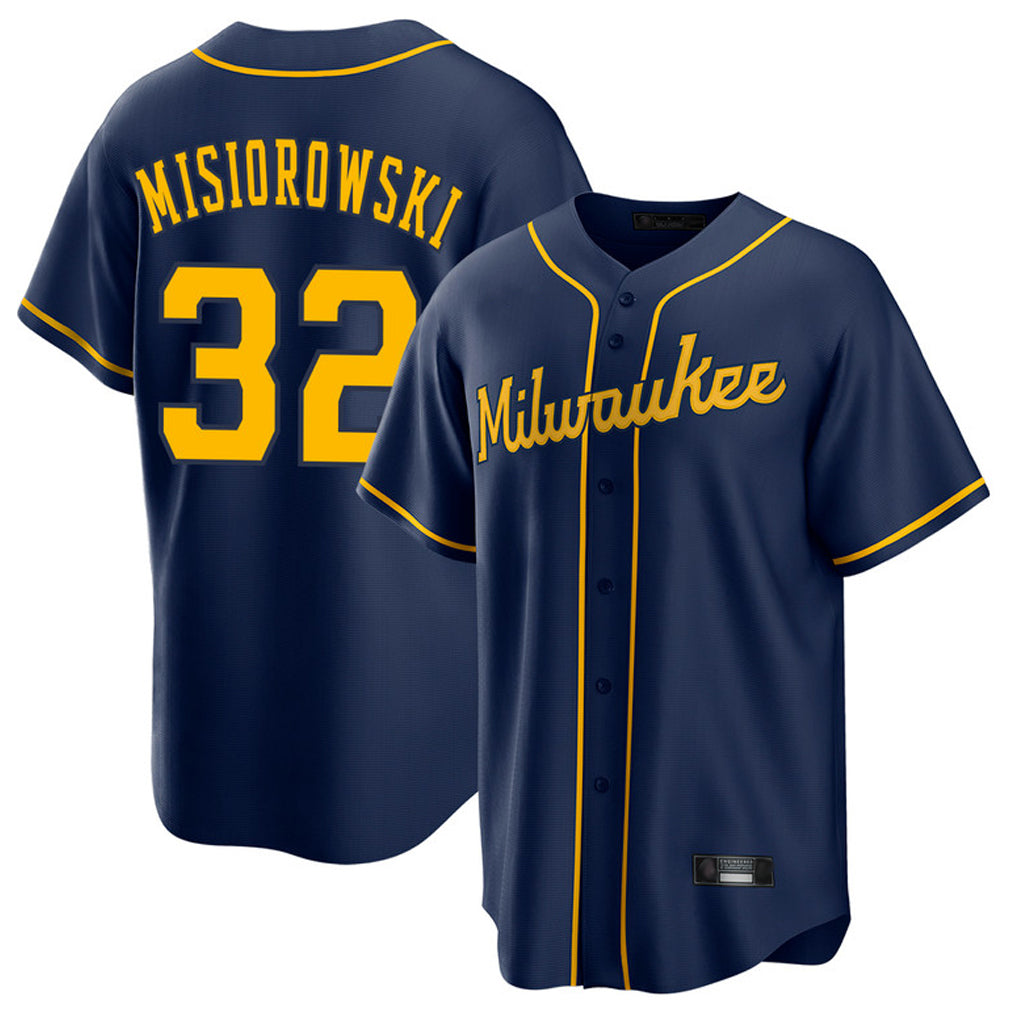 Odoa M.Brewers #32 Jacob Misiorowski Player Navy Home Game Stitched Jerseys