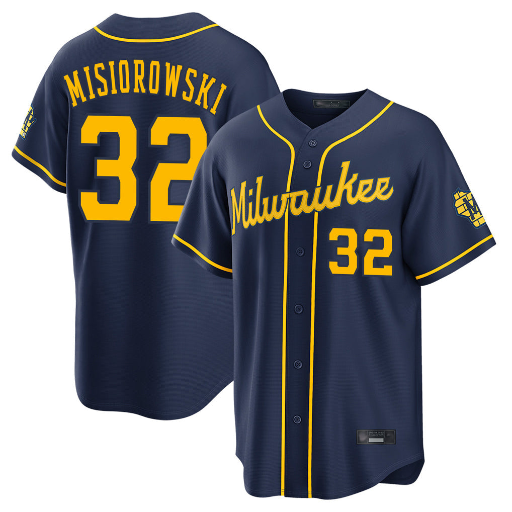 Odoa M.Brewers #32 Jacob Misiorowski Player Navy Home Stadium Game Stitched Jerseys