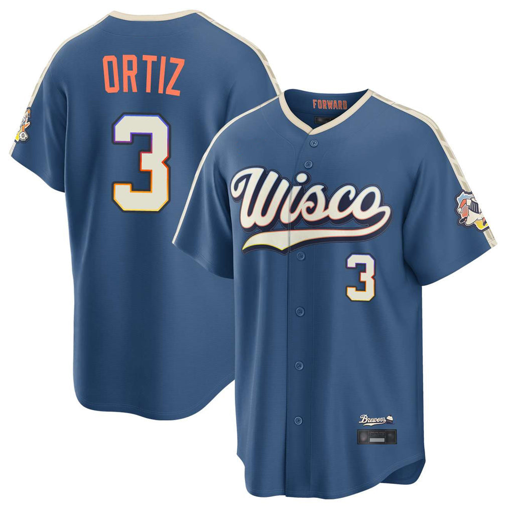 Odoa M.Brewers #3 Joey Ortiz Player Blue 2026 City Connect Home Game Stitched Jerseys