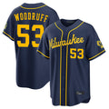 Odoa M.Brewers #53 Brandon Woodruff Player Navy Home Stadium Game Stitched Jerseys