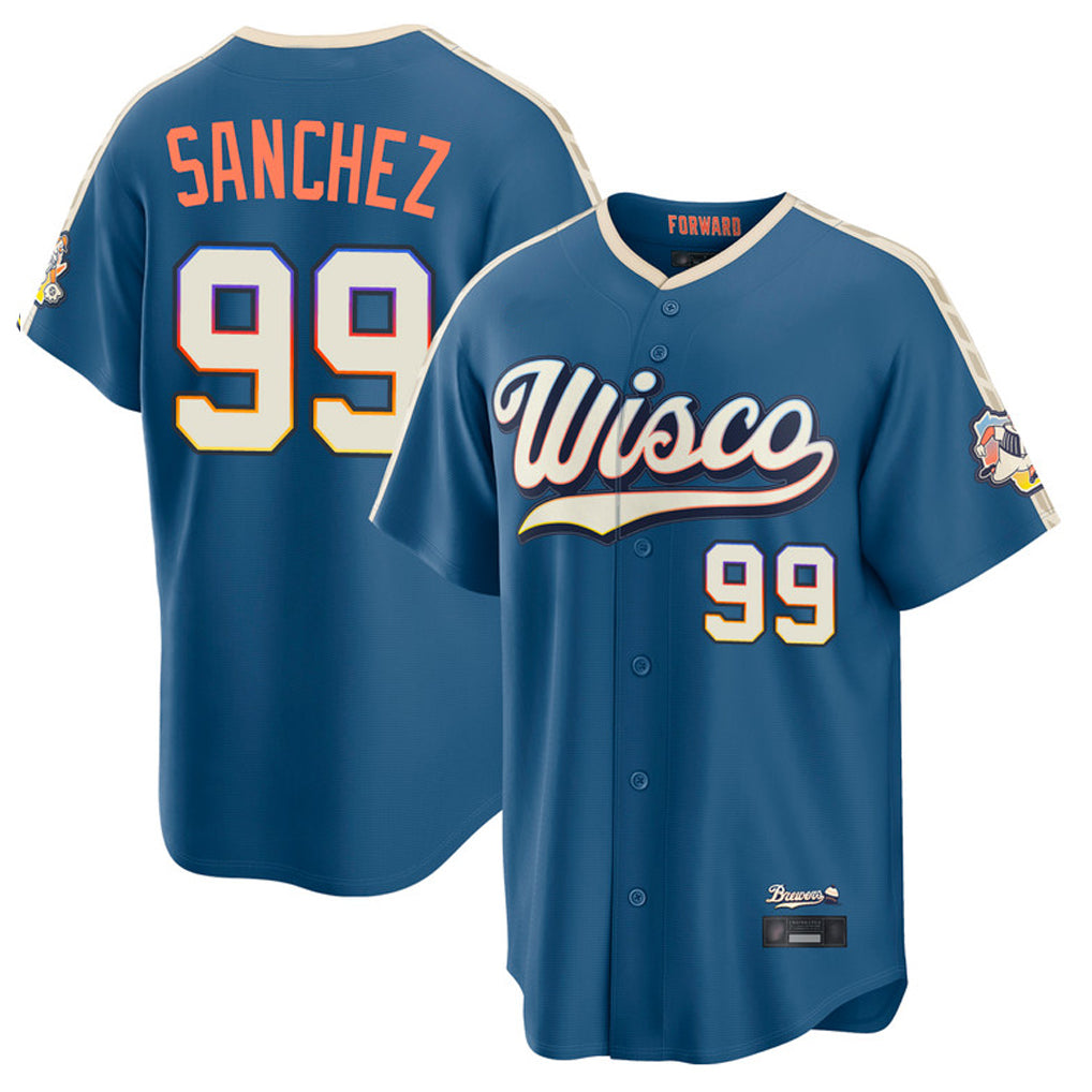 Odoa M.Brewers #99 Gary Sanchez Player Blue 2026 City Connect Home Game Stitched Jerseys