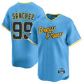Odoa M.Brewers #99 Gary Sanchez Player Light Blue City Connect Home Limited Stitched Jerseys