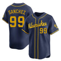 Odoa M.Brewers #99 Gary Sanchez Player Navy Home Limited Stitched Jerseys
