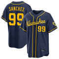 Odoa M.Brewers #99 Gary Sanchez Player Navy Home Stadium Game Stitched Jerseys