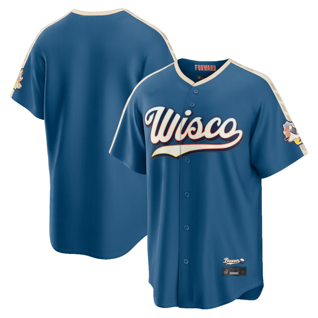 Odoa M.Brewers Blank Player Blue 2026 City Connect Home Game Stitched Jerseys