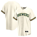 Odoa M.Brewers Blank Player Cream Home Game Stitched Jerseys