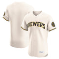 Odoa M.Brewers Blank Player Cream Home Limited Elite Stitched Jerseys