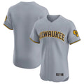 Odoa M.Brewers Blank Player Gray Home Limited Elite Stitched Jerseys