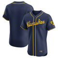 Odoa M.Brewers Blank Player Navy Home Limited Elite Stitched Jerseys