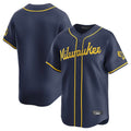 Odoa M.Brewers Blank Player Navy Home Limited Stitched Jerseys