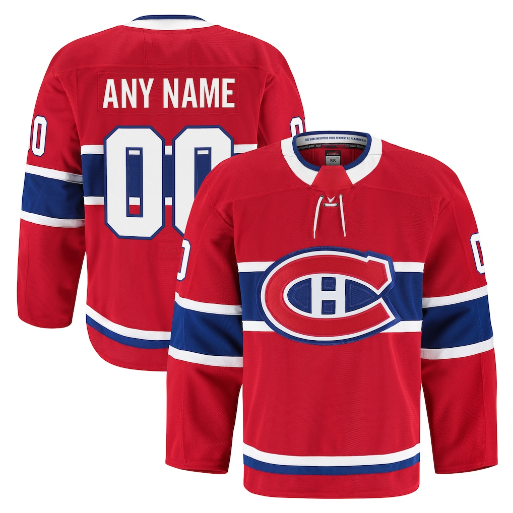 Odoa Custom M.Canadiens Red Home Authentic Pro Jerseys