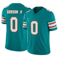 Odoa M.Dolphins #0 Ollie Gordon II Player Aqua Limited Alternate Vapor F.U.S.E. Home Game Stitched Jerseys