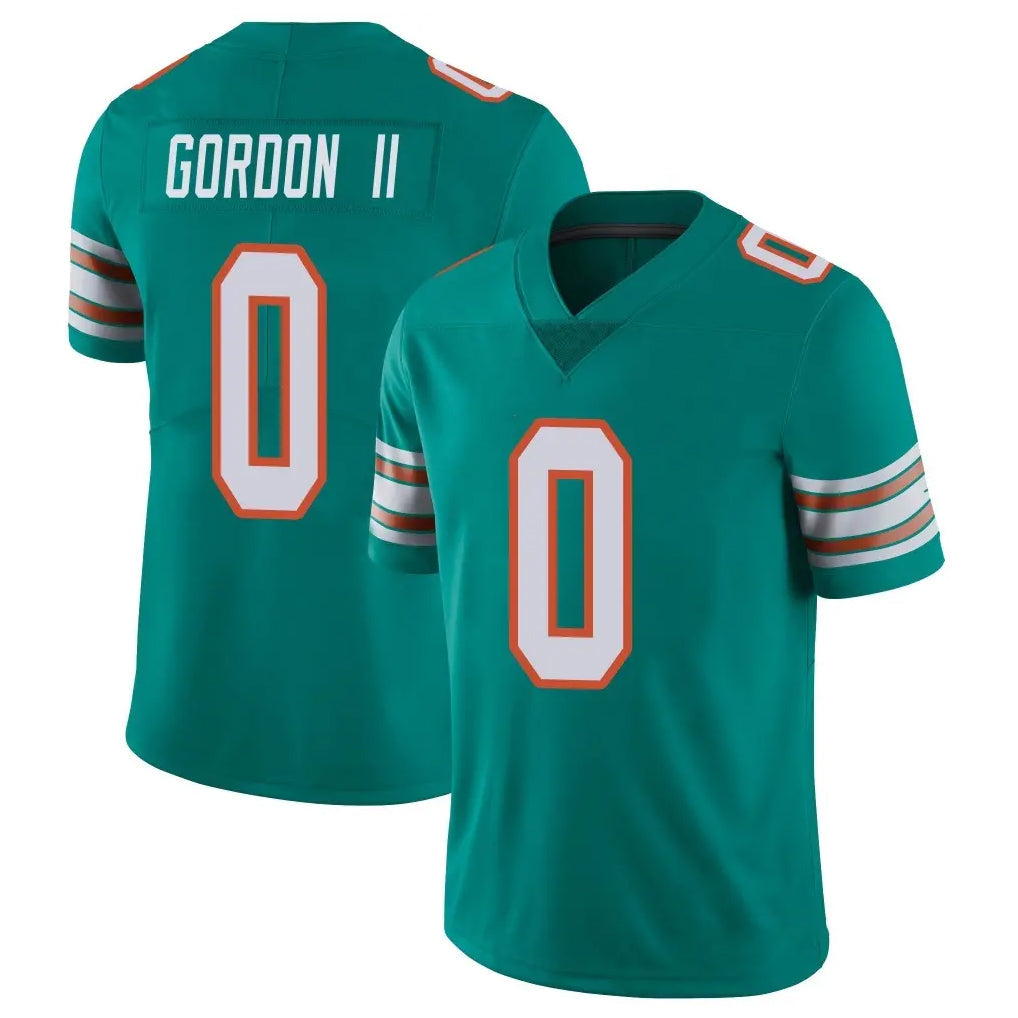 Odoa M.Dolphins #0 Ollie Gordon II Player Aqua Limited Alternate Vapor Untouchable Home Game Stitched Jerseys