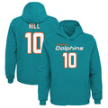Odoa M.Dolphins #10 Tyreek Hill Player Aqua Mainliner Pullover Hoodie Game Stitched Jerseys
