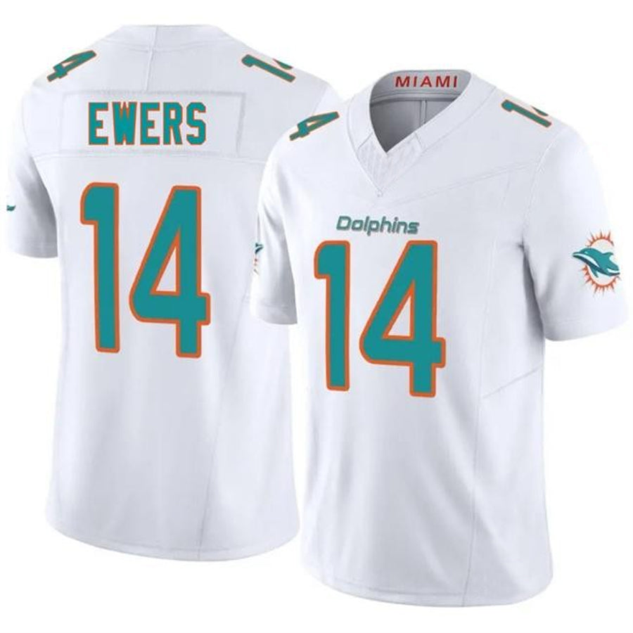 Odoa M.Dolphins #14 Quinn Ewers Player White Vapor Limited Game Stitched Jerseys