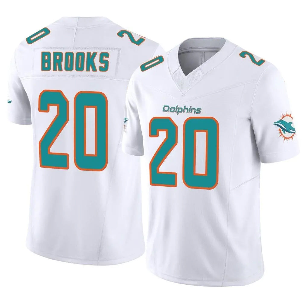 Odoa M.Dolphins #20 Jordyn Brooks Player White Limited Vapor F.U.S.E. Home Game Stitched Jerseys
