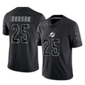 Odoa M.Dolphins #25 Tyrel Dodson Player Black Reflective Limited Game Stitched Jerseys