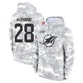 Odoa M.Dolphins #28 De'Von Achane Player Arctic Camo Salute to Service Hoodies Limited Game Stitched Jerseys
