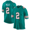 Odoa M.Dolphins #2 Malik Willis Player Aqua Alternate Home Game Stitched Jerseys