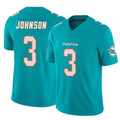 Odoa M.Dolphins #3 Chris Johnson Player Aqua Limited Vapor F.U.S.E. Home Game Stitched Jerseys