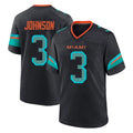 Odoa M.Dolphins #3 Chris Johnson Player Black Pitch Rivalries Collection Home Game Stitched Jerseys